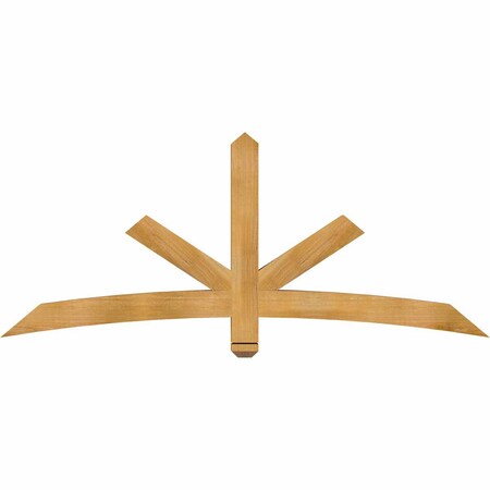 Ekena Millwork Alberta Rough Sawn Timber Gable Bracket, Western Red Cedar, 72"W x 30"H x 4"D x 4"F, 10/12 Pitch GBW072X30X0404ALB00RWR